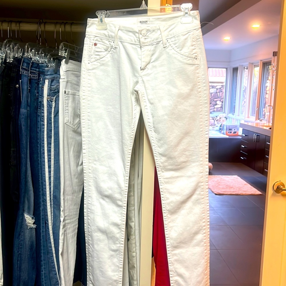 Hudson Size 25 white jeans